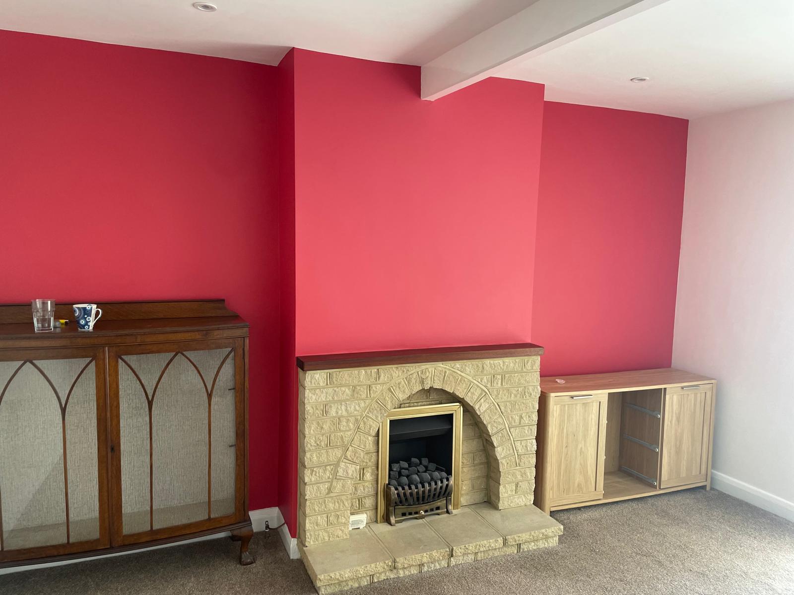 Decorating project with bold feature wall