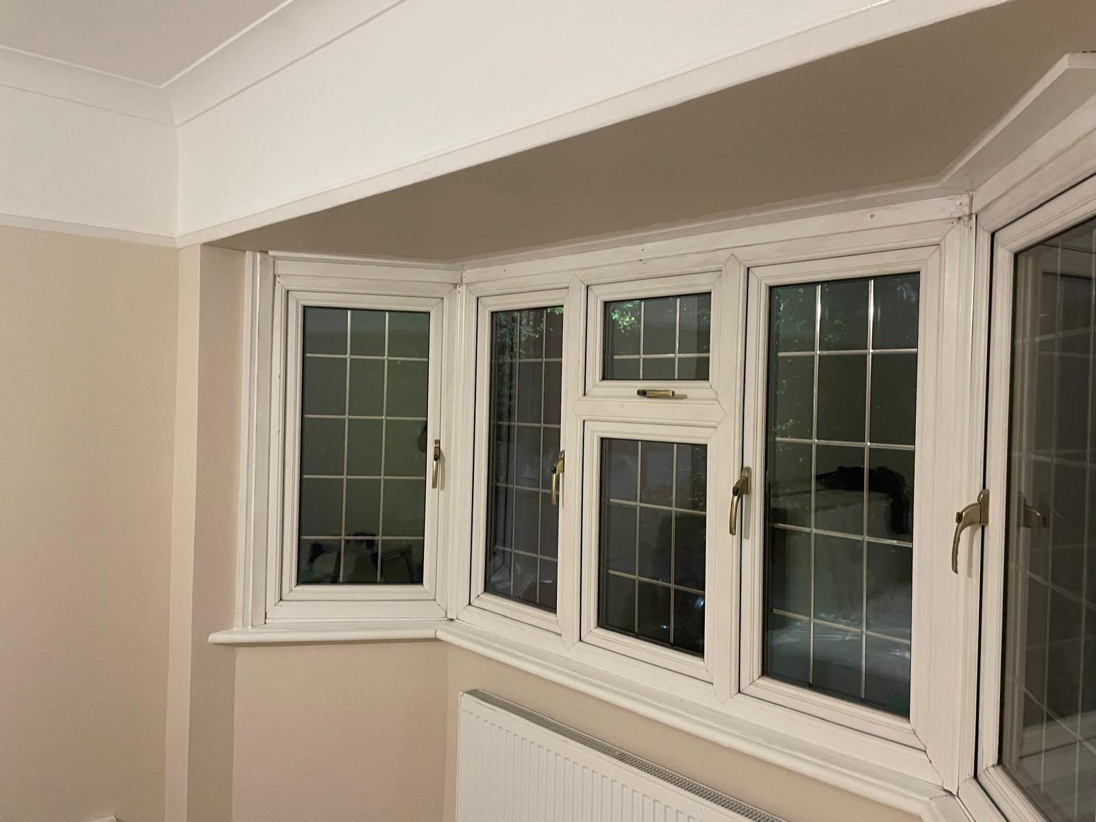 Finished bay window room detail